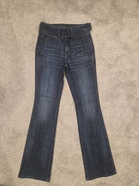 White House Black Market Dark Blue Jeans with Self Belt NWT